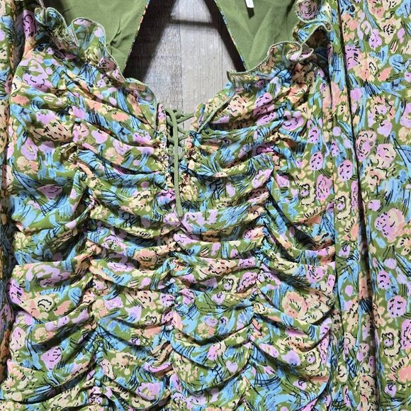 Free People FP Mable Floral Ruched Crop Top - Picture 3 of 7